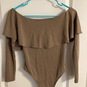 TOBI taupe body suit women’s size XS